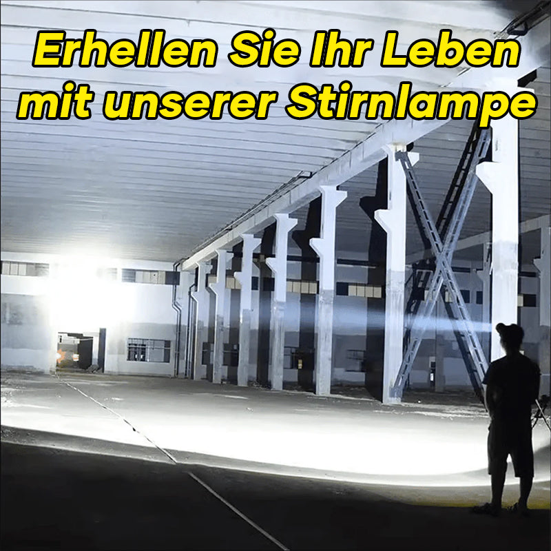 Am Kopf befestigte, superhelle Taschenlampe