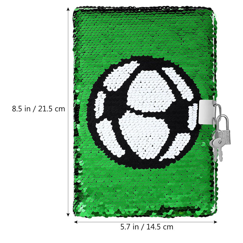 Fußball-Pailletten-Tagebuch, Notizbuch