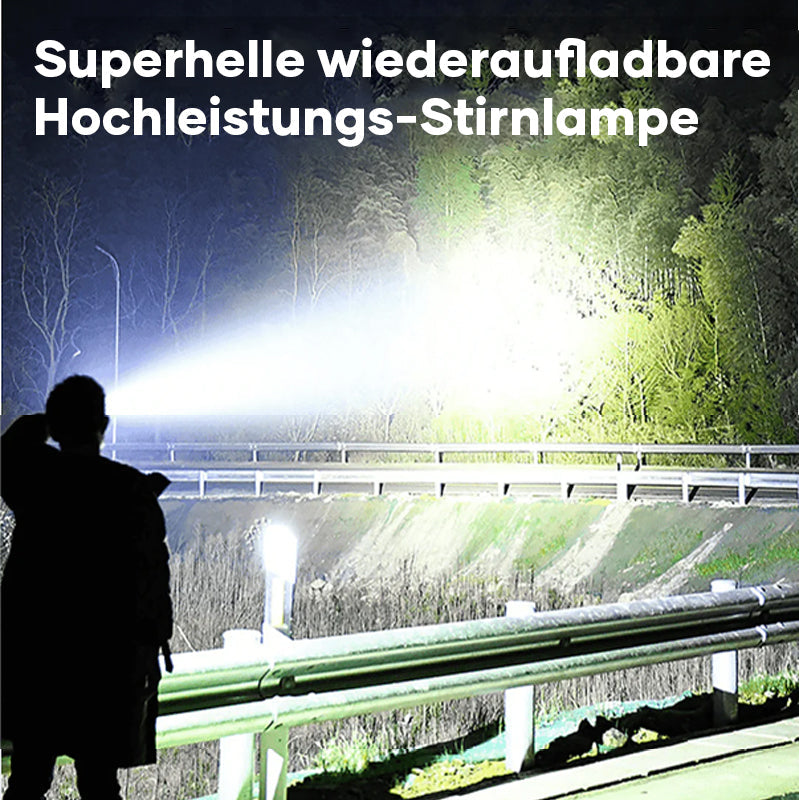 Am Kopf befestigte, superhelle Taschenlampe