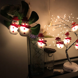 Weihnachten Plüsch Schneemann Lichterketten
