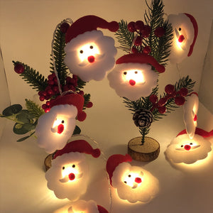 Weihnachten Plüsch Schneemann Lichterketten