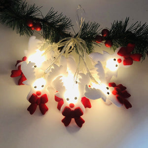 Weihnachten Plüsch Schneemann Lichterketten