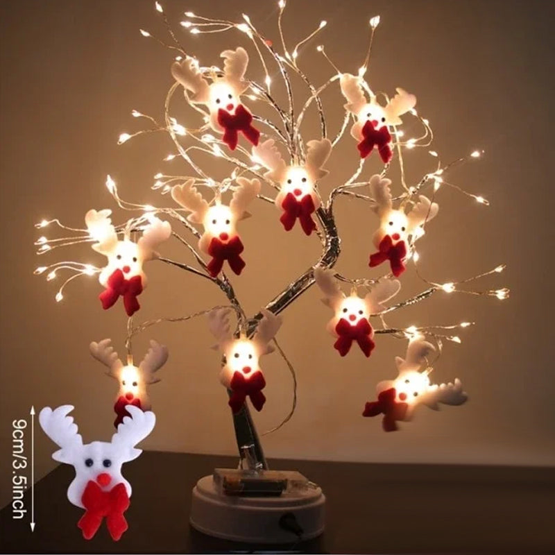 Weihnachten Plüsch Schneemann Lichterketten