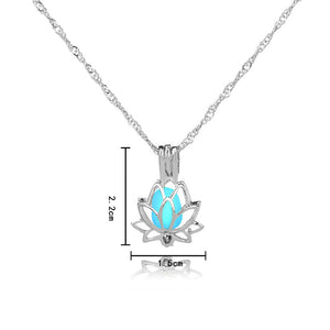 Leuchtende Lotusblume Halskette