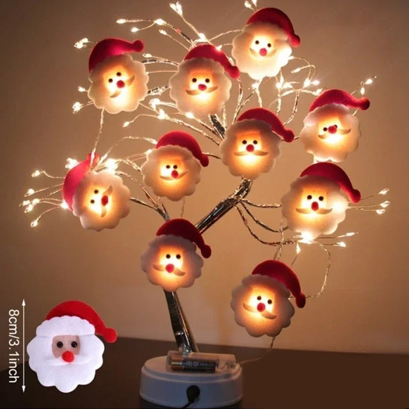 Weihnachten Plüsch Schneemann Lichterketten