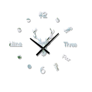 Hirschkopf Wanduhr