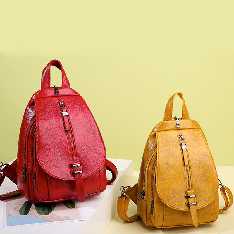 Damen Modischer Rucksack aus weichem Leder