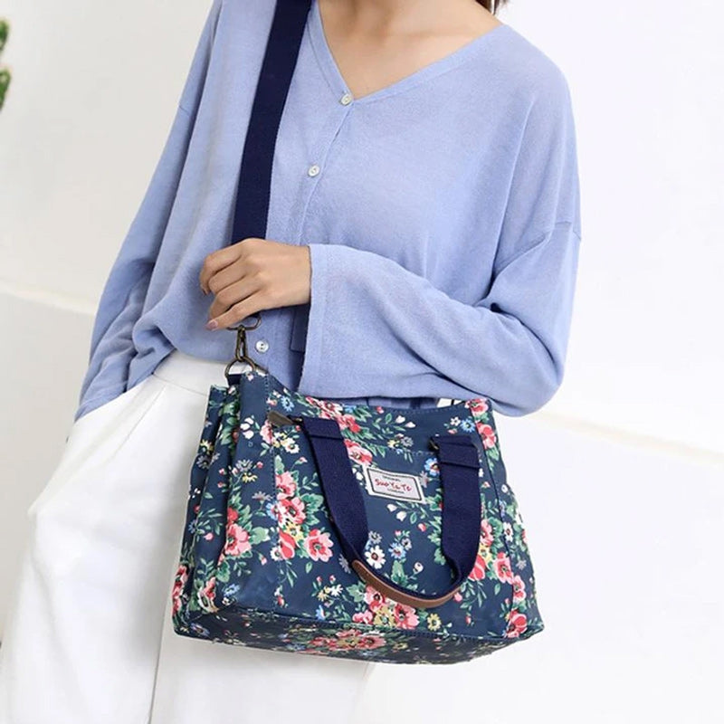 Schultertasche aus Nylon mit großem Fassungsvermögen