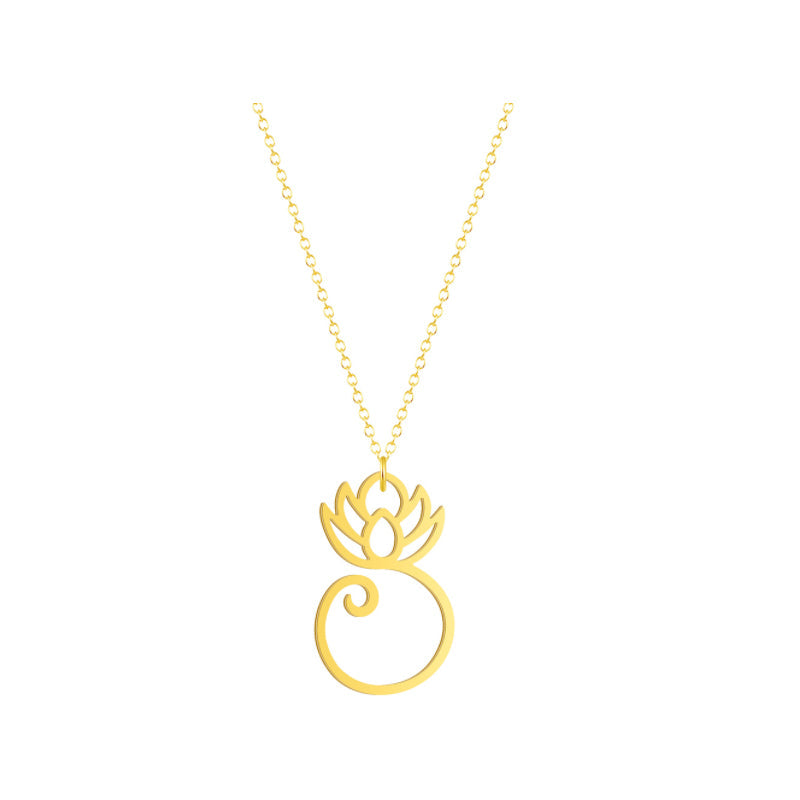 Damen Lotus glänzende Halskette