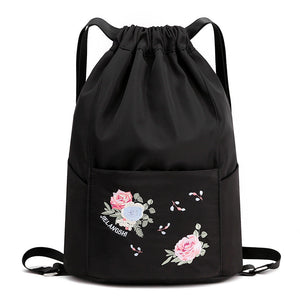 Faltbarer bestickter Kordelzug Rucksack