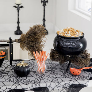 Halloween Hexe Besenständer