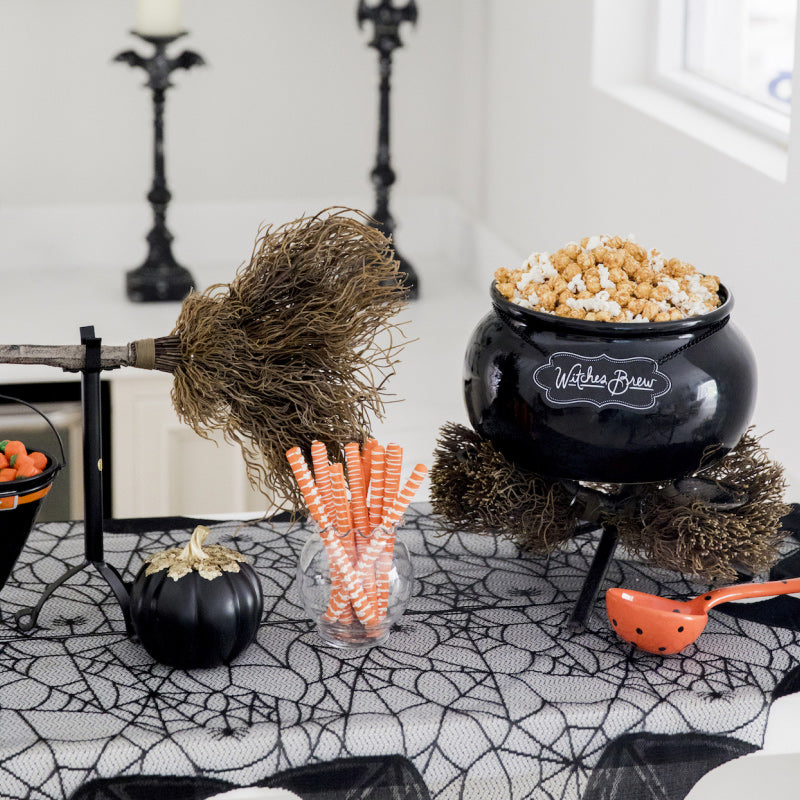 Halloween Hexe Besenständer
