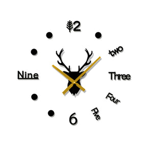 Hirschkopf Wanduhr