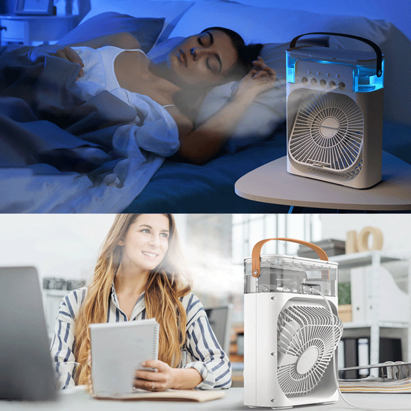 Tragbarer Klimaanlagenventilator + Luftbefeuchter
