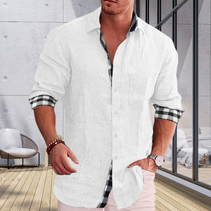 Herren Sommer Einfarbiges Kurzarmhemd