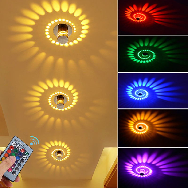 Kreative Kunstmodellierung LED Wandleuchte mit Fernbedienung