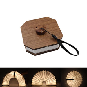 Faltbare Buchlampe aus Holz
