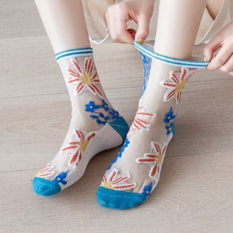 Damen Sommer Jacquard Socken