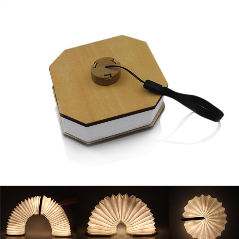 Faltbare Buchlampe aus Holz