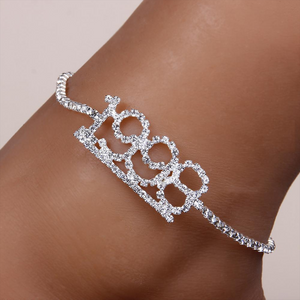 Exquisite Diamant Fußkettchen