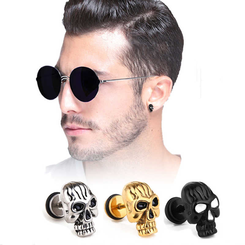 Vintage Totenkopf Ohrstecker