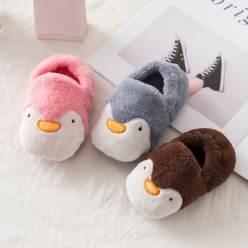 Pinguin-Hausschuhe aus Baumwolle für Babys