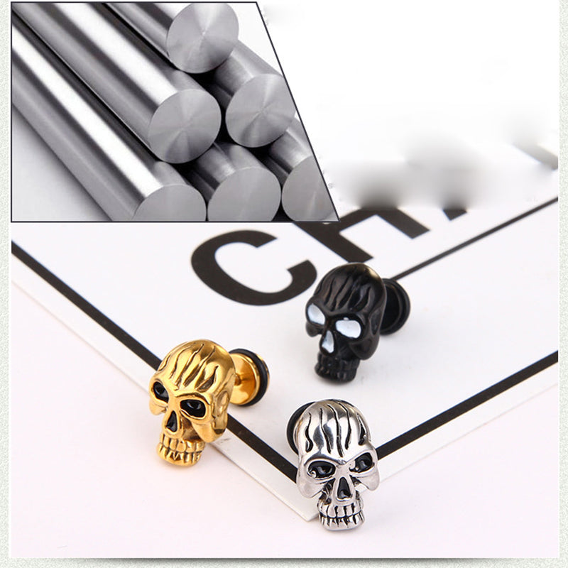 Vintage Totenkopf Ohrstecker