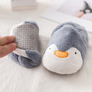 Pinguin-Hausschuhe aus Baumwolle für Babys