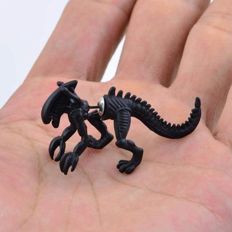 Lustige 3D-Mini-Dinosaurier-Knorpel-Ohrringe aus Legierung