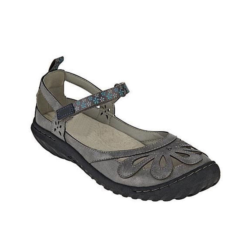 Abgerundete atmungsaktive flache Sandalen