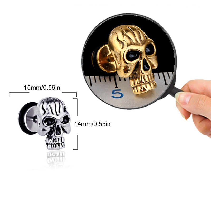 Vintage Totenkopf Ohrstecker