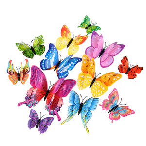 3D Schmetterlingsdekor für die Wand, 12 Stk
