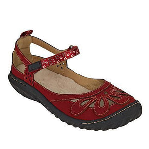 Abgerundete atmungsaktive flache Sandalen