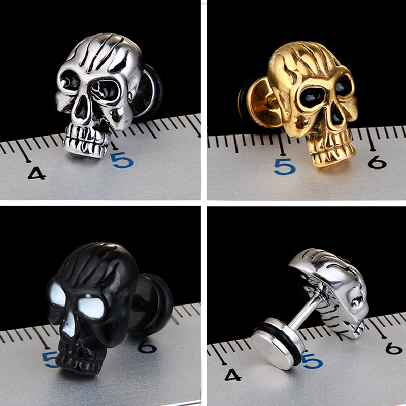 Vintage Totenkopf Ohrstecker