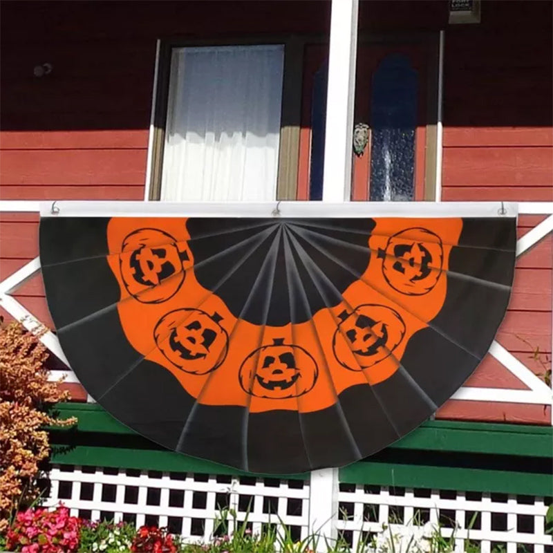Halloween fächerförmige Kürbis Flagge Dekoration