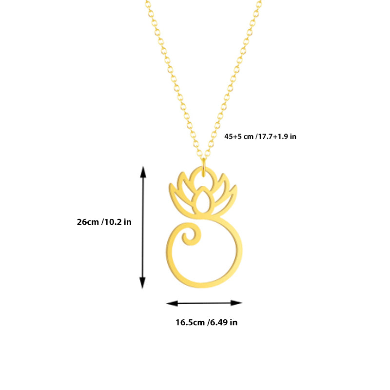 Damen Lotus glänzende Halskette