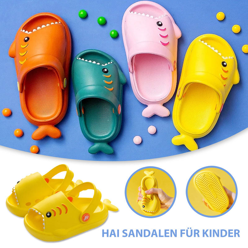 Neue rutschfeste Hai-Hausschuhe für Kinder mit weichen Sohlen