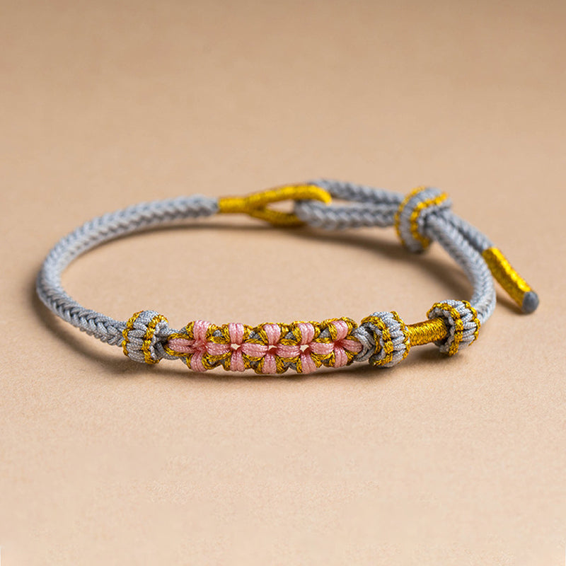 Pfirsichblüten Knoten Armband