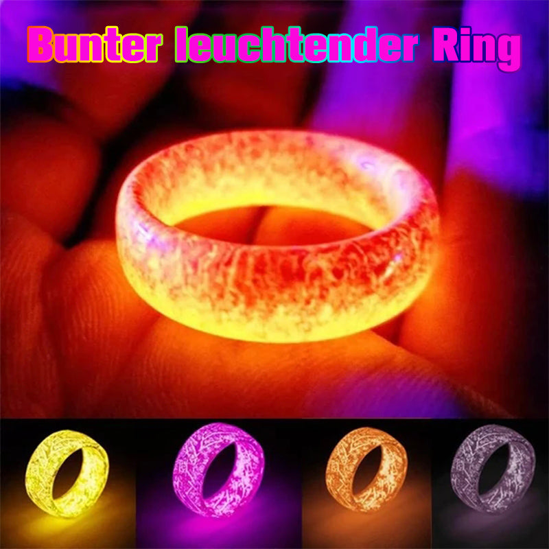 Ausgefallener bunter leuchtender Ring