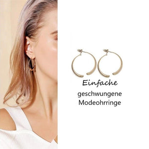 Einfache geschwungene Modeohrringe