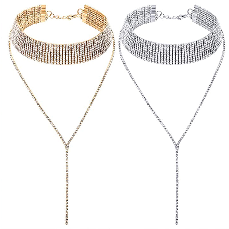 Strass Quaste Halskette