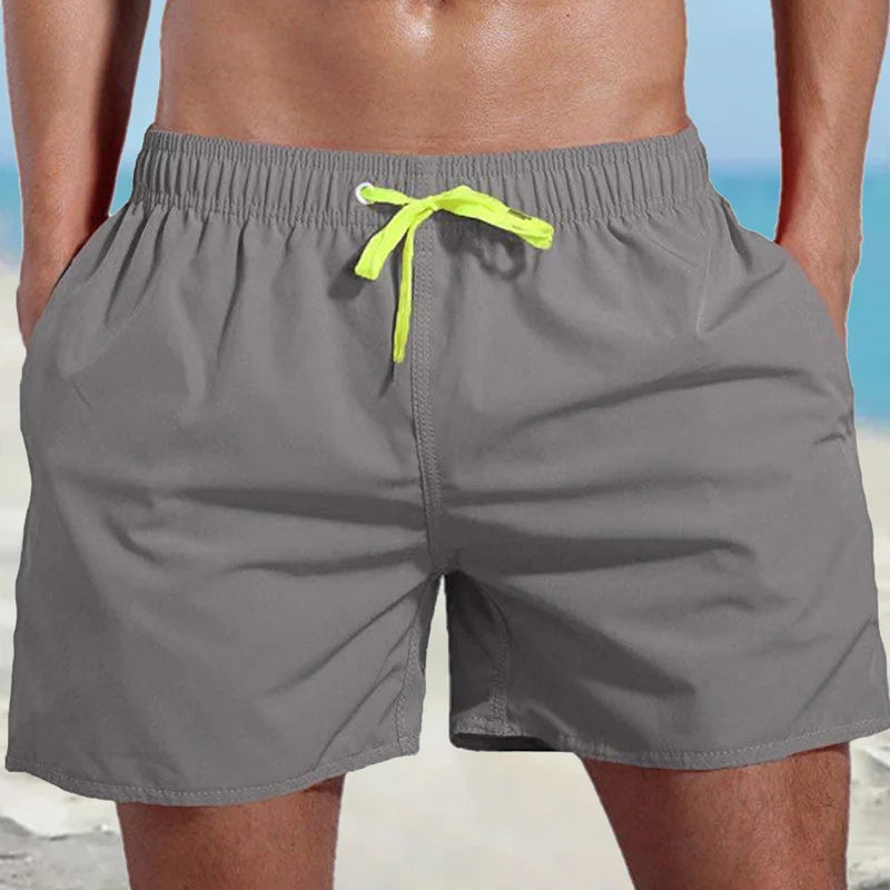 Einfarbige Wasserdichte Strandshorts für Herren