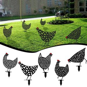 Einzigartige Hühnerkunstdekoration für Garten