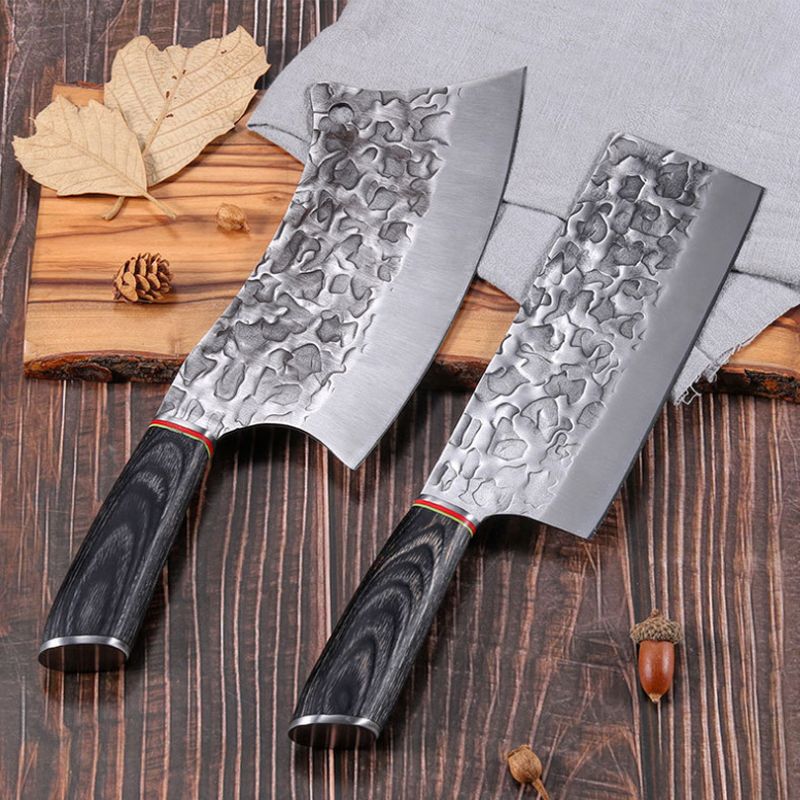 Gehämmertes Küchenmesser aus Edelstahl