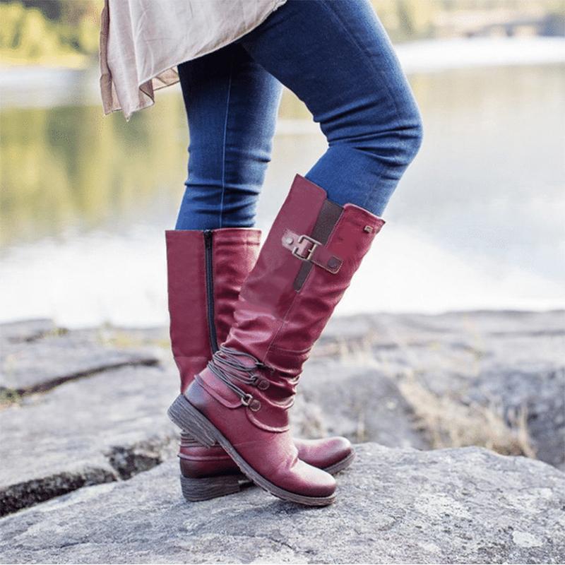 Damenstiefel mit Reißverschluss