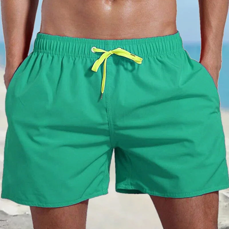 Einfarbige Wasserdichte Strandshorts für Herren