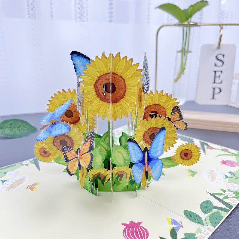 3D Handgemachte Blume Grußkarte