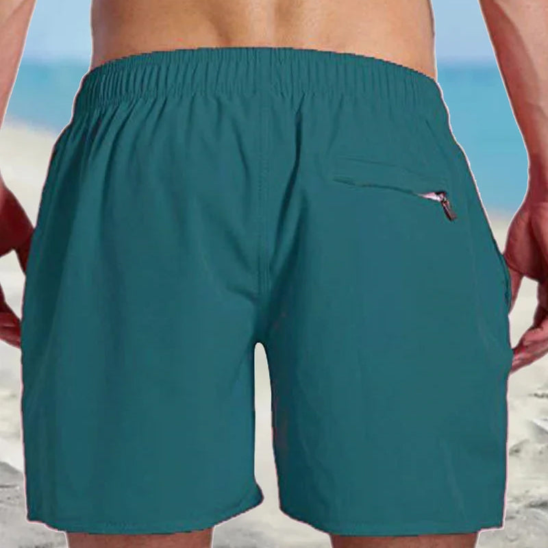 Einfarbige Wasserdichte Strandshorts für Herren