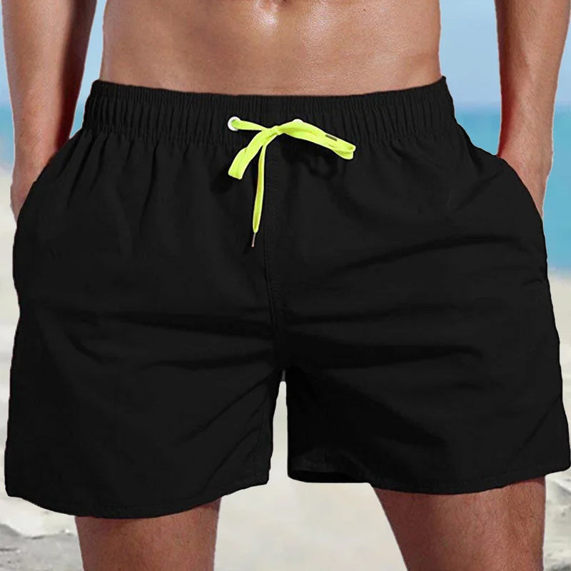 Einfarbige Wasserdichte Strandshorts für Herren