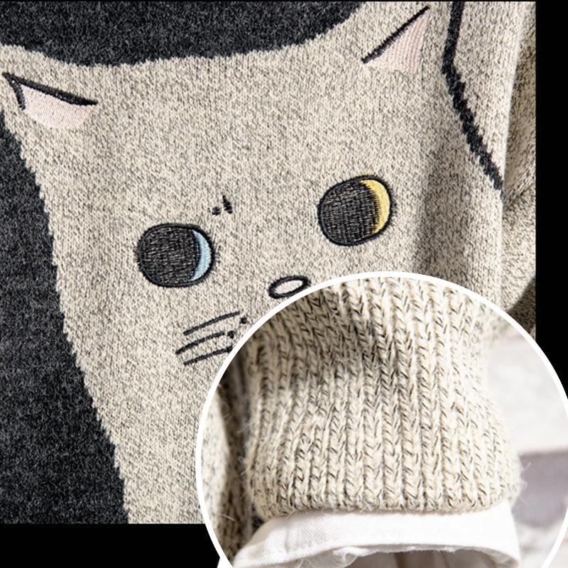 Starrende Katze Pullover